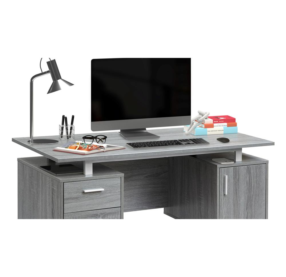 Amazon.com: Techni Mobili Modern Office Desk with Storage, Gray